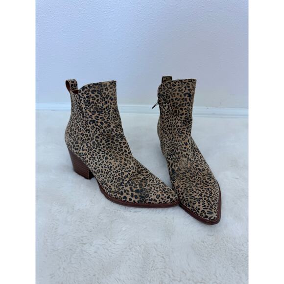 Dolce Vita Leopard Print Ankle Booties – Women’s 8 Block Heel - Picture 1 of 12